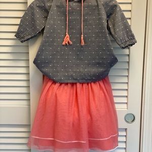 Girls Morgan & Milo tulle skirt and shirt outfit